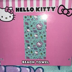 Hello Kitty Pink and Teal Beach Towel by Sanrio